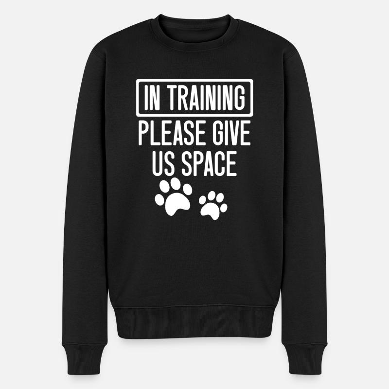 Hundetrainer Pfoten - Männer Premium Bio Pullover - Schwarz