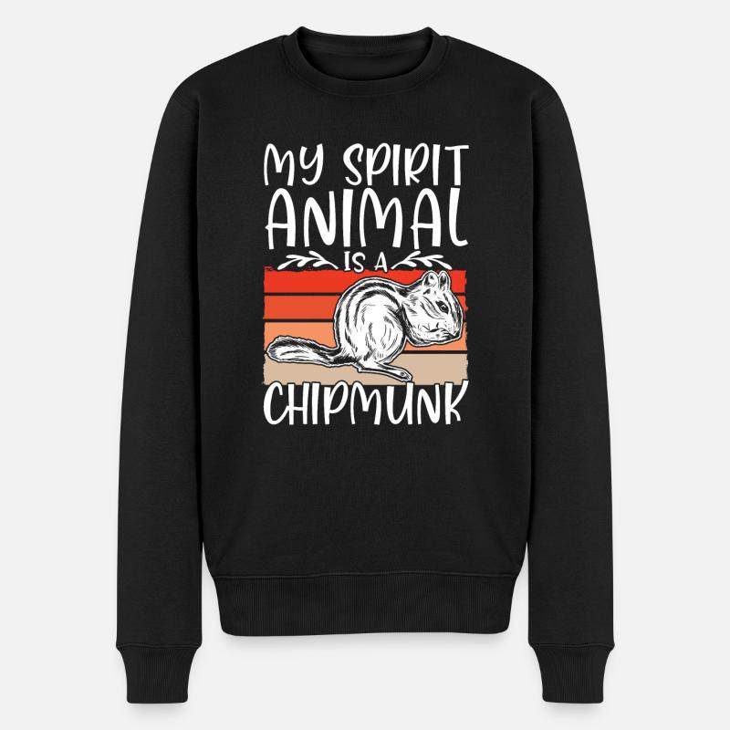 Cadeau de rongeur chipmunk - Pull Premium bio Homme - noir