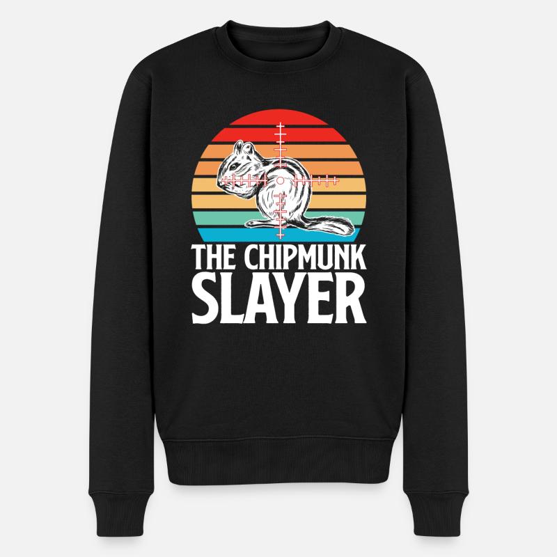 Streifenhörnchen Chipmunk Nagetier Geschenk - Männer Premium Bio Pullover - Schwarz