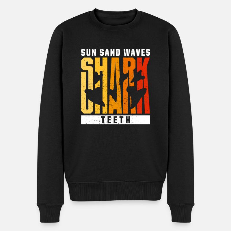 Megalodon Haifischzahn Fossil Sammler Geschenk - Männer Premium Bio Pullover - Schwarz