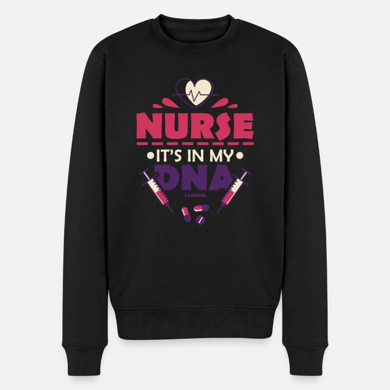 Nurse It's In My DNA - Männer Premium Bio Pullover - Schwarz