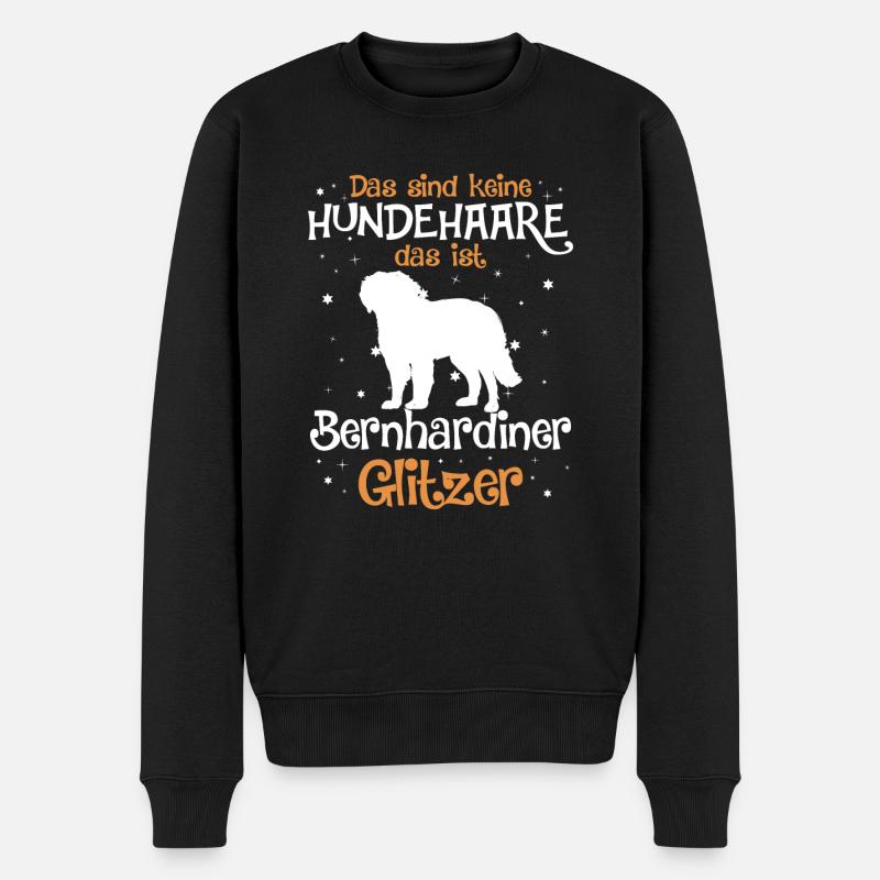 Bernhardiner Geschenk Hunde - Männer Premium Bio Pullover - Schwarz