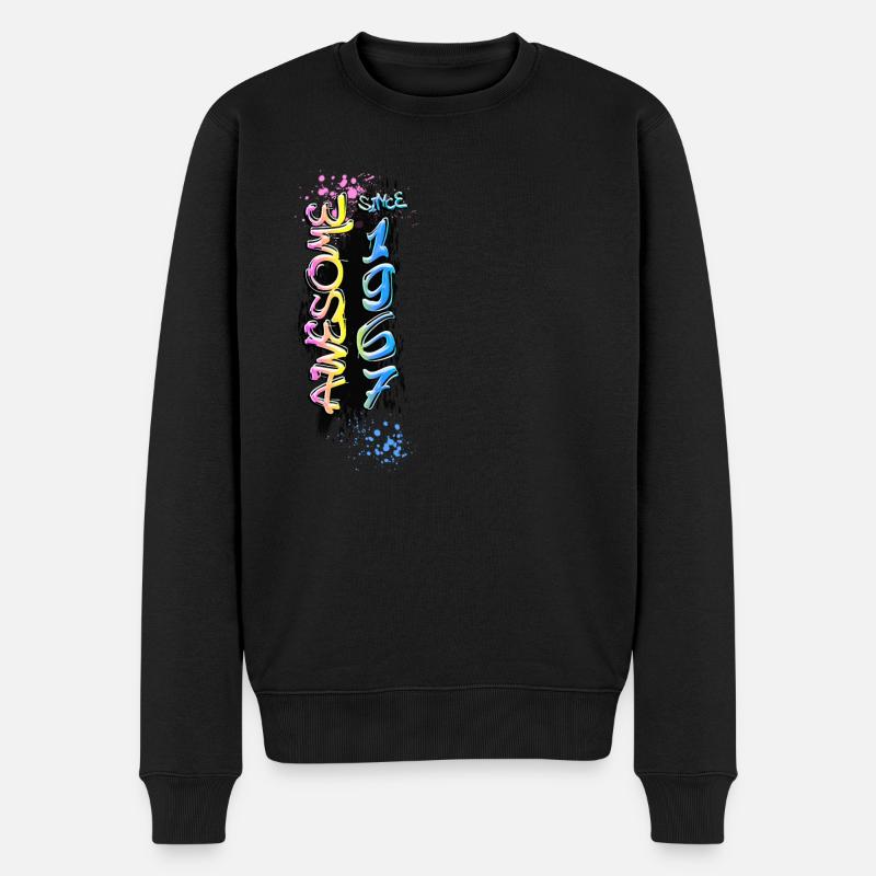 Génial depuis 1967 Motif Graffiti - Pull Premium bio Homme - noir