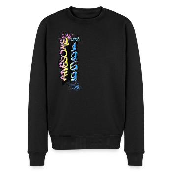 Génial depuis 1969 Motif Graffiti - Pull Premium bio Homme - noir - Devant - Nico (187cm)