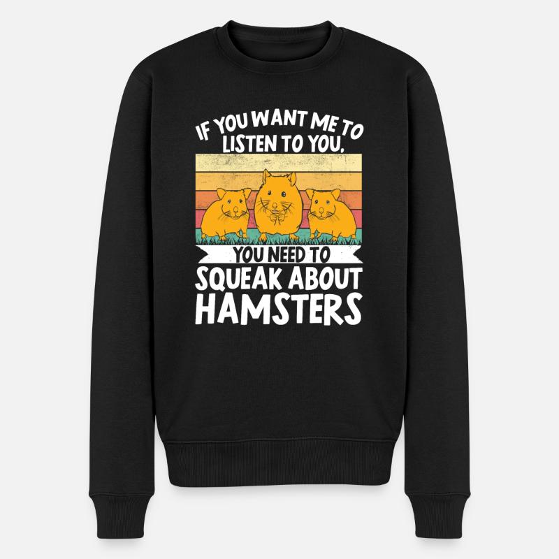 Hamster Cadeau Hamster Lovers - Pull Premium bio Homme - noir