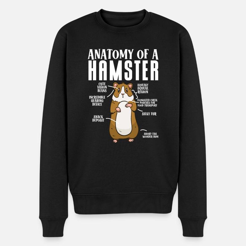Hamster Cadeau Hamster Lovers - Pull Premium bio Homme - noir