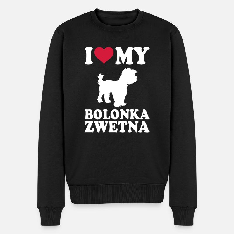 Bolonka Zwetna Geschenk Hunde - Männer Premium Bio Pullover - Schwarz