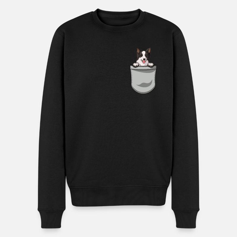 Border Collie Gift Dogs - Pull Premium bio Homme - noir
