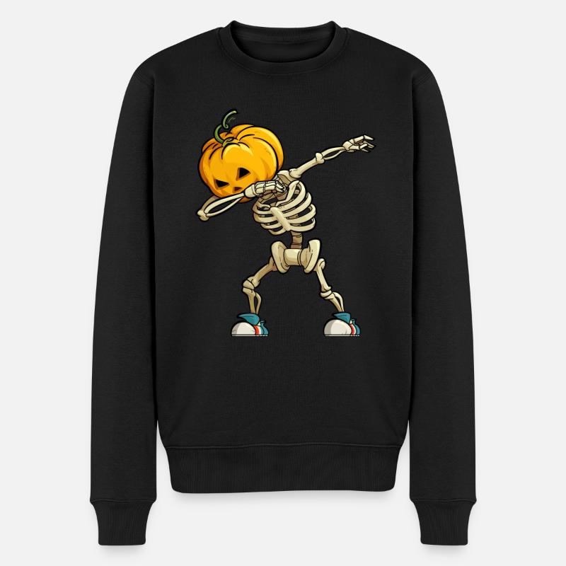 Pumpkin Skeleton Dancer - Men's Premium Organic Jumper - black