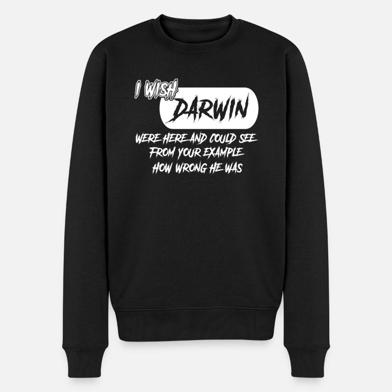 Sarcasme Darwinisme Dire avec ironie - Pull Premium bio Homme - noir