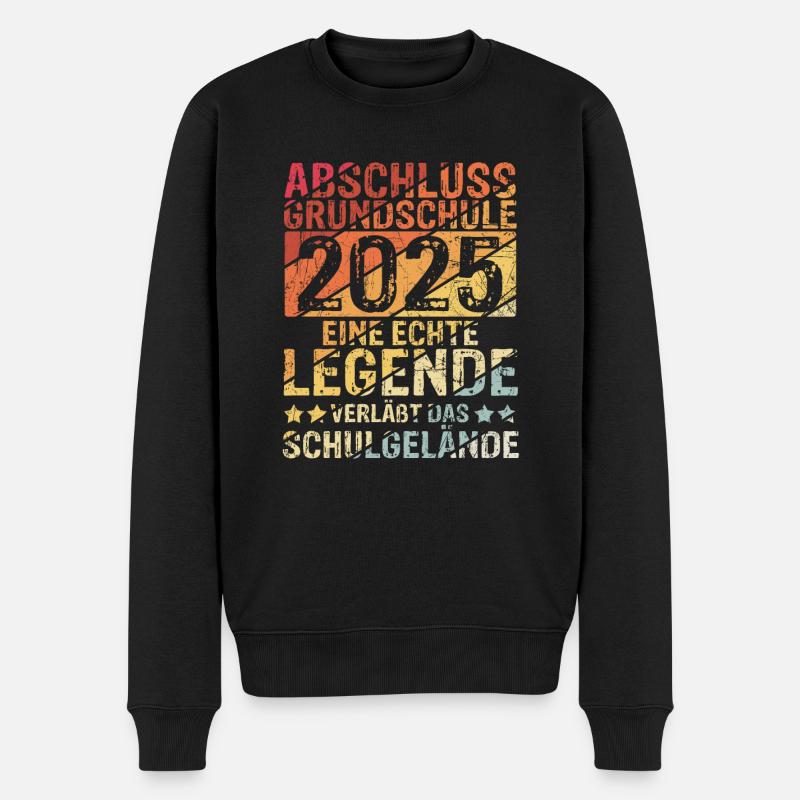 Grundschule - Eine Legende Grundschule Abschluss 2 - Männer Premium Bio Pullover - Schwarz