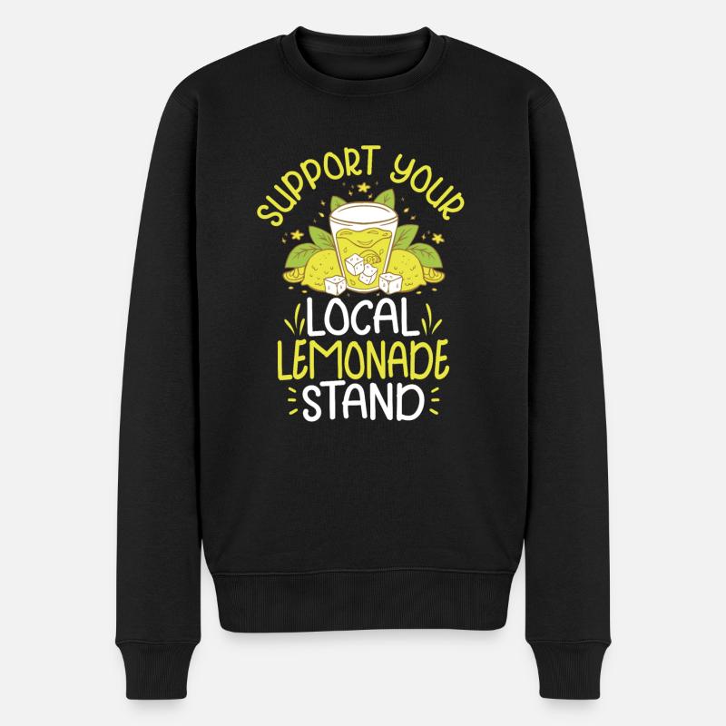 Limonadenständer Zitronensaft Hausgemachte - Männer Premium Bio Pullover - Schwarz
