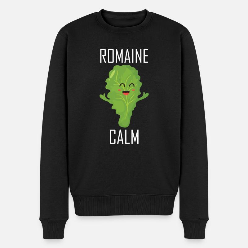 Vegan Jardinage Citation Salade Romaine Calme - Pull Premium bio Homme - noir