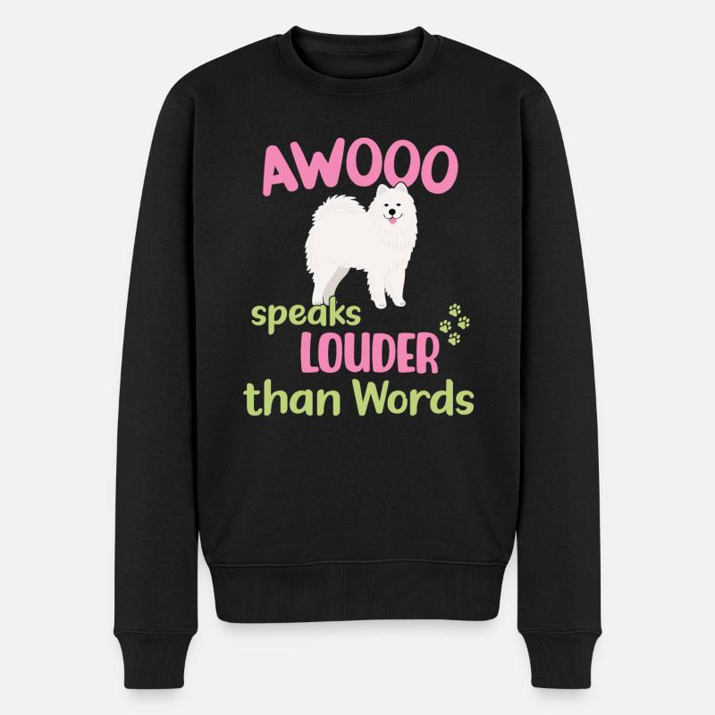 AWOOO speaks louder than Words - Men's Premium Organic Jumper - black
