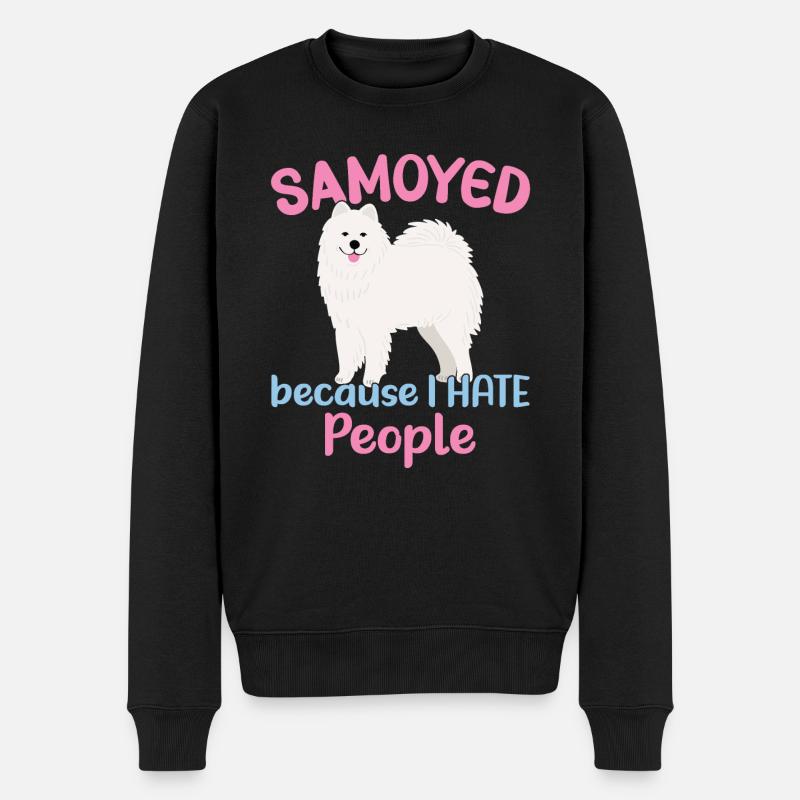 Samojeden - Weil ich Menschen hasse - Männer Premium Bio Pullover - Schwarz