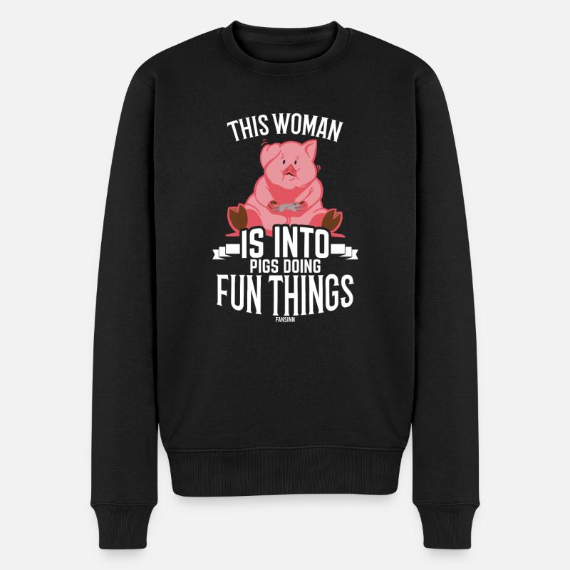 Mme Schwein - Pull Premium bio Homme - noir