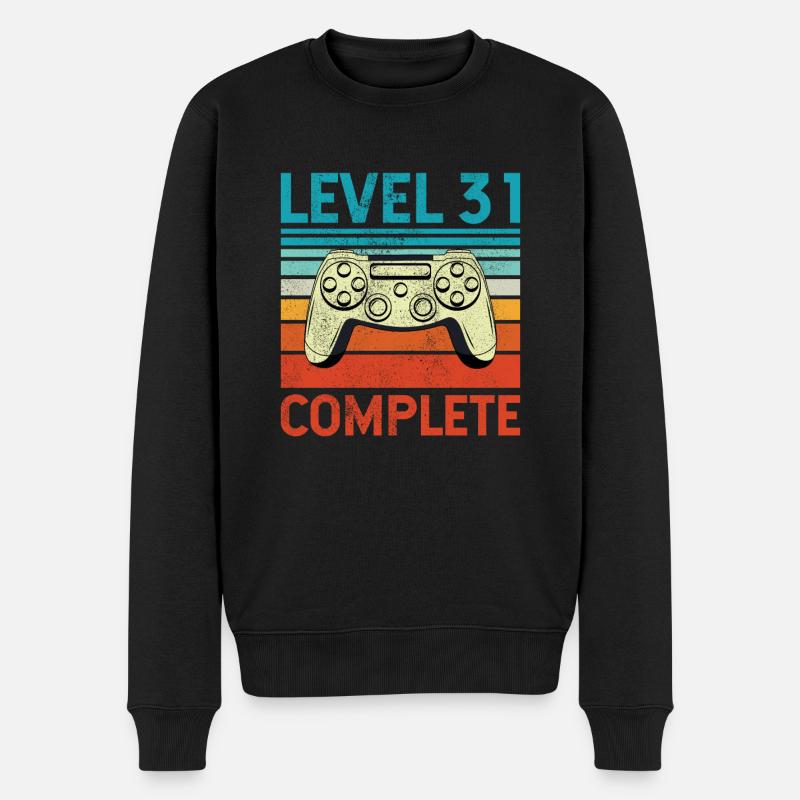 Level 31 Complete - Männer Premium Bio Pullover - Schwarz
