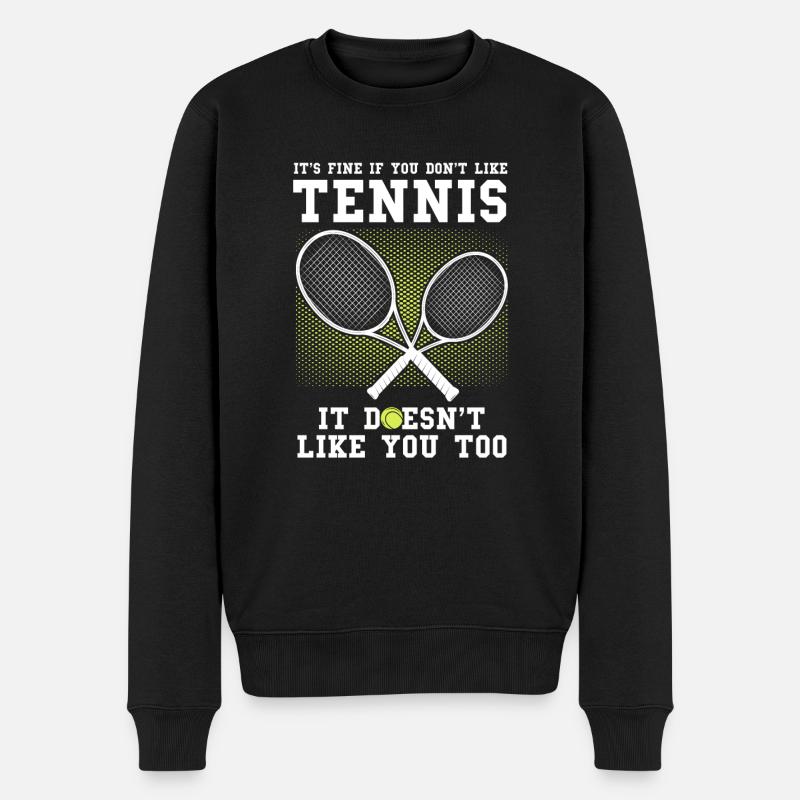 Tennis Tennis Sport Geschenk - Männer Premium Bio Pullover - Schwarz