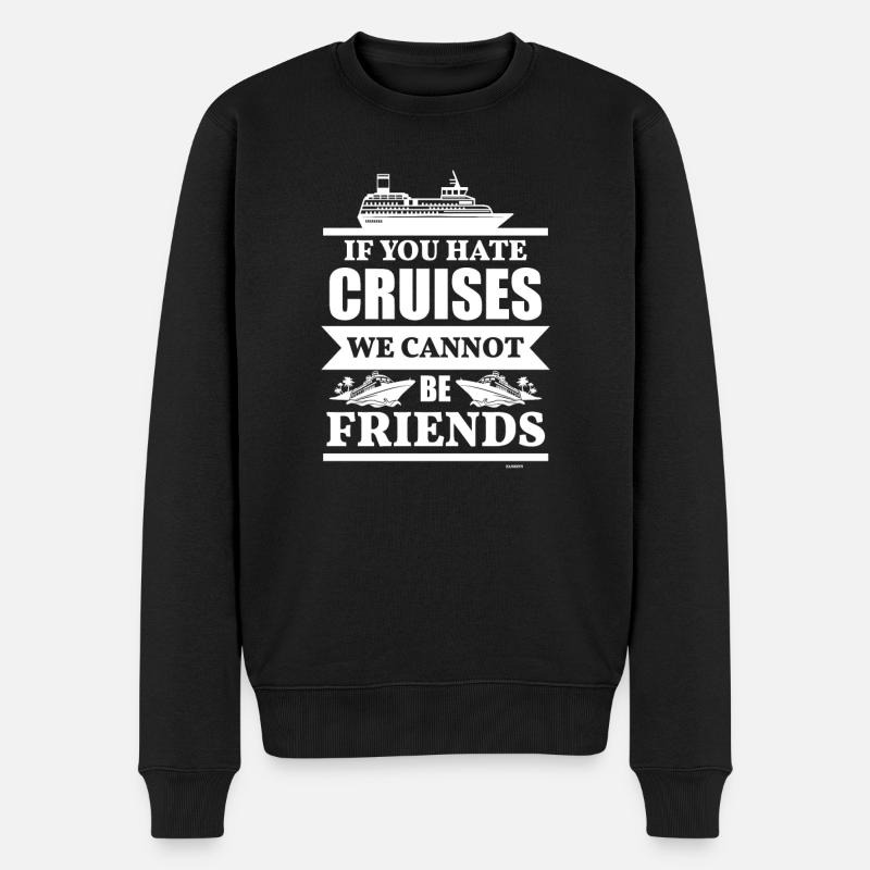 Kreuzfahrt Kapitän lustiger Spruch - Männer Premium Bio Pullover - Schwarz