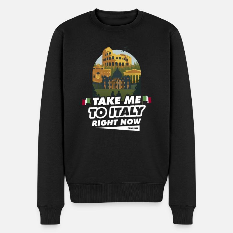 Italie - Pull Premium bio Homme - noir