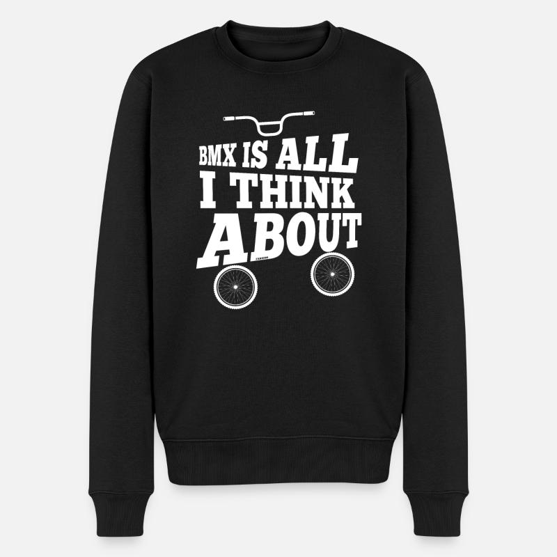 Je ne pense qu’au BMX - Pull Premium bio Homme - noir