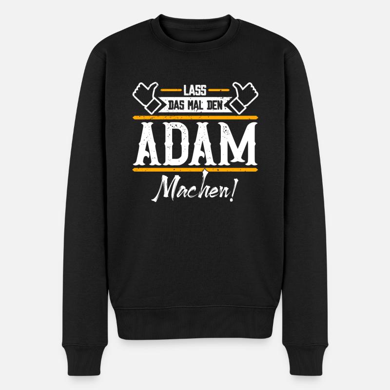 Adam Geschenkidee Geschenk Geburtstag - Männer Premium Bio Pullover - Schwarz