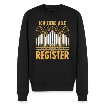 Orgel Register ziehen Orgelspieler - Männer Premium Bio Pullover - Schwarz - Vorne - Nico (187cm)