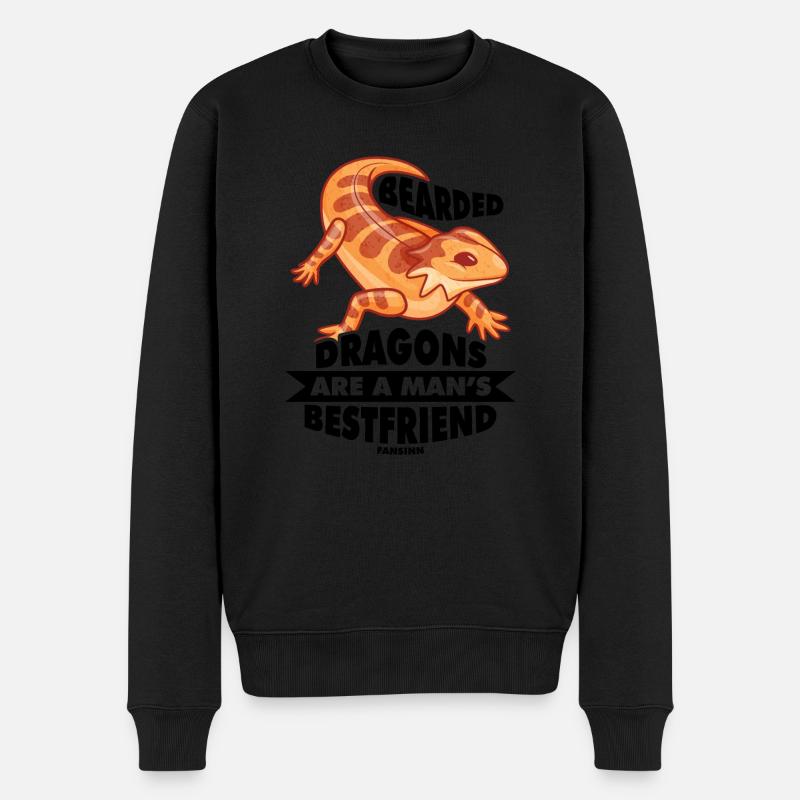Dragon barbu Australie Terrarium Reptile - Pull Premium bio Homme - noir