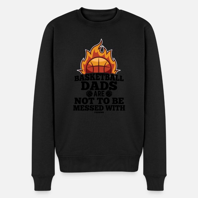 Basketball Vater - Männer Premium Bio Pullover - Schwarz
