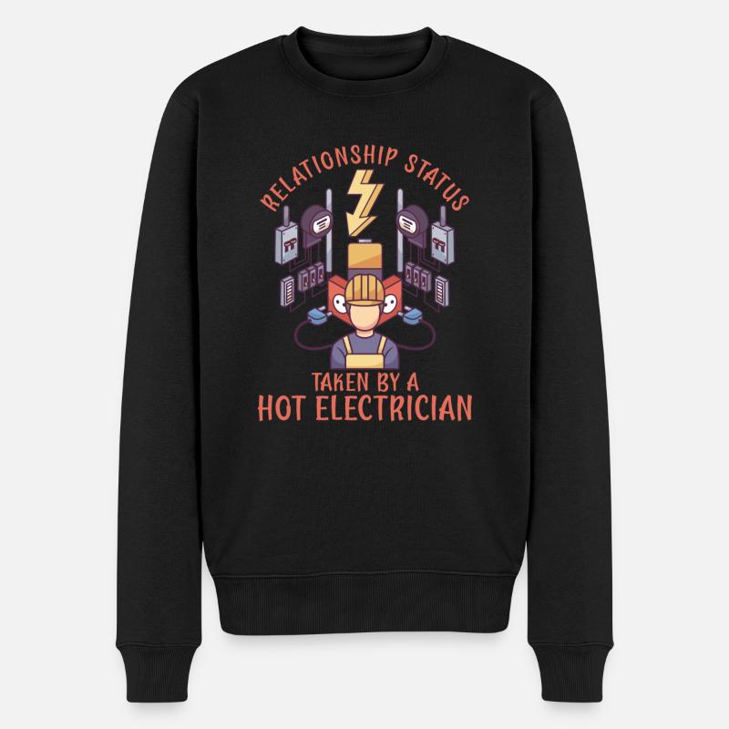 Electrician Electrical Engineer Lineman Electrical - Men's Premium Organic Jumper - black