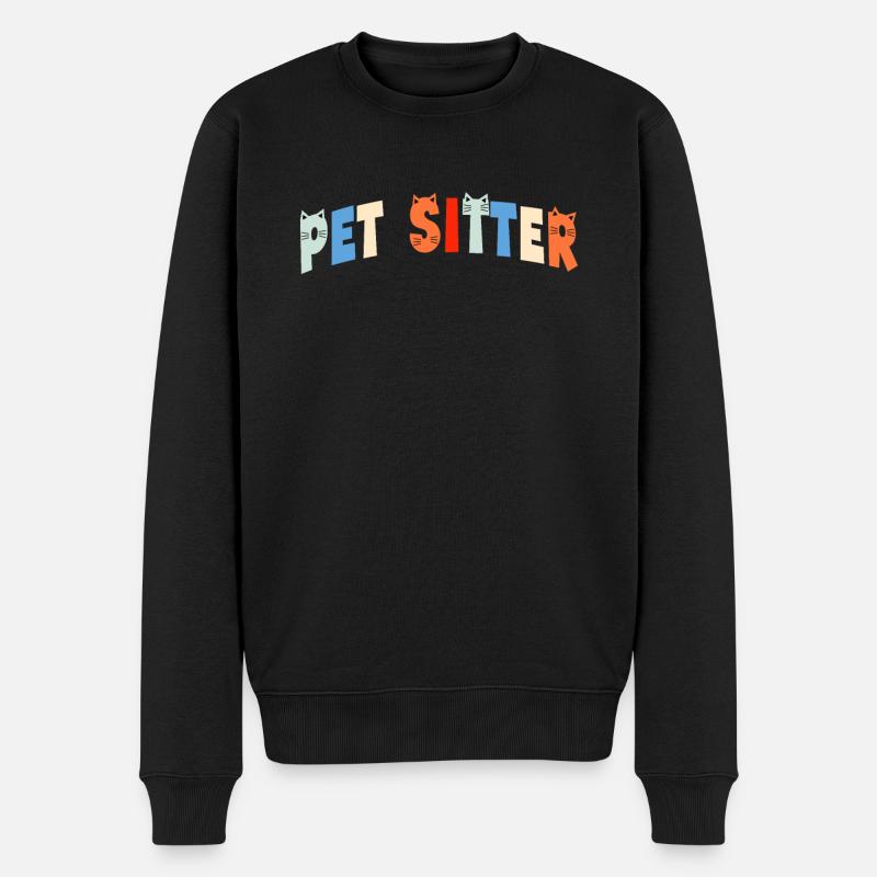 Pet Sitter Tier Sitter Haustiere - Männer Premium Bio Pullover - Schwarz