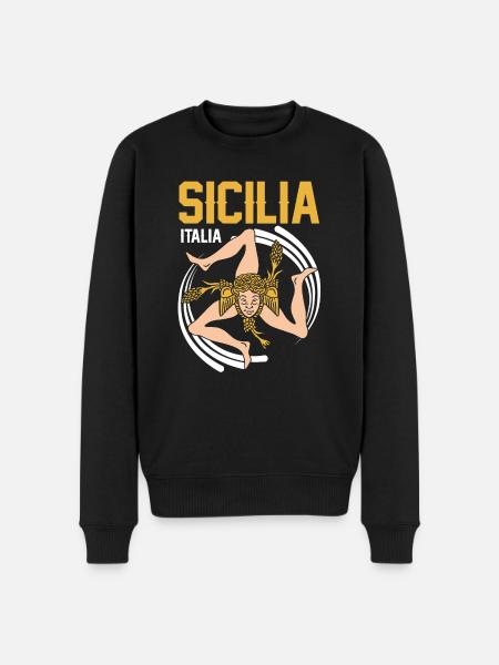 Sicily flag Sicily Palermo Italy - Men's Premium Organic Jumper - black