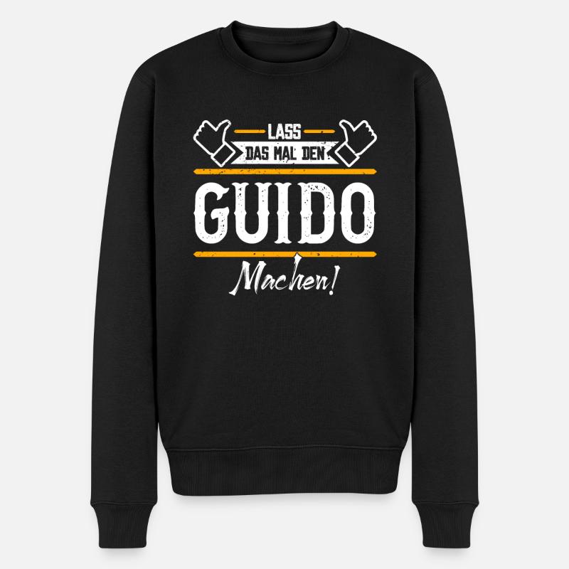 Guido Geschenkidee Geschenk Geburtstag - Männer Premium Bio Pullover - Schwarz