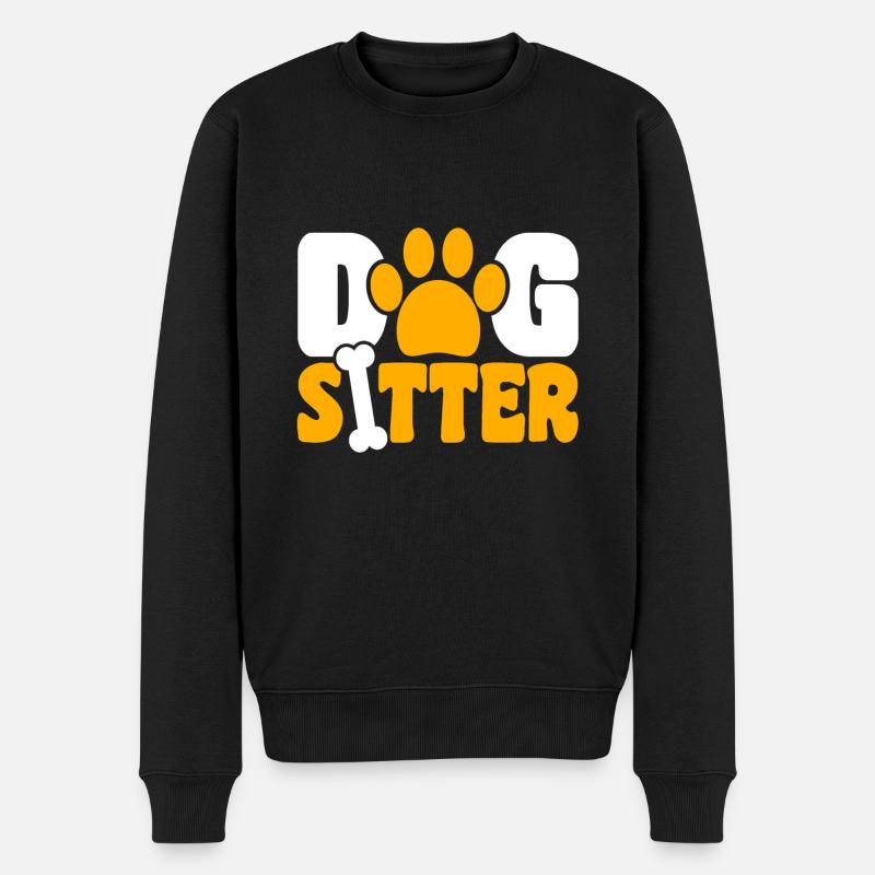 Dog Sitter Shirt Geschenk - Männer Premium Bio Pullover - Schwarz