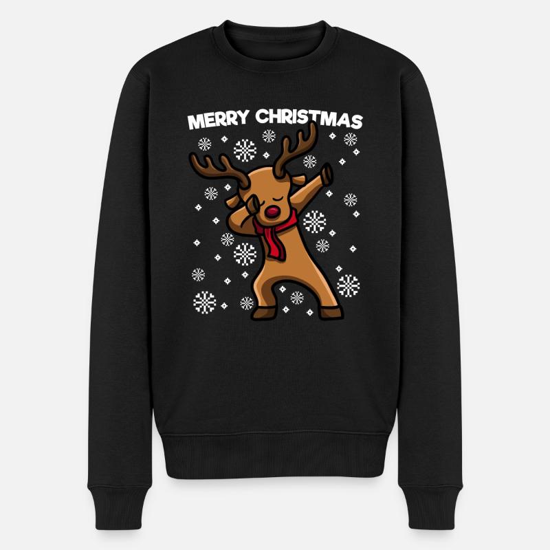 Dabbing Reindeer Noël - Pull Premium bio Homme - noir