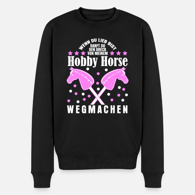 Hobby Horse Hobbyhorse - Männer Premium Bio Pullover - Schwarz