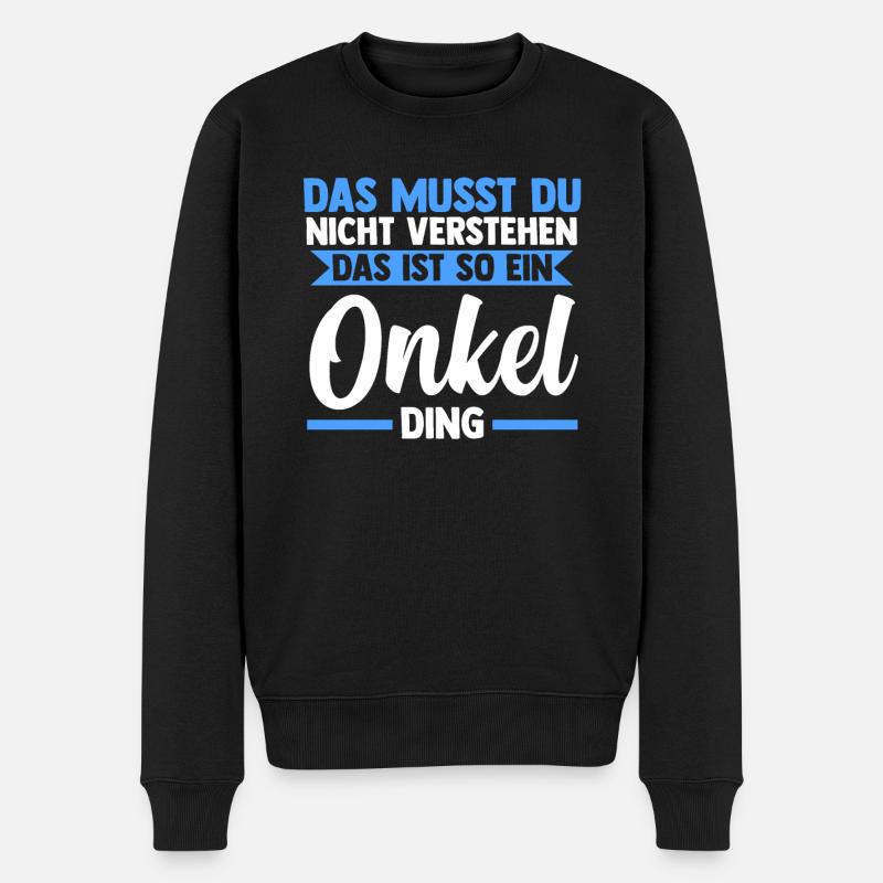 Patenonkel Pate Onkel - Männer Premium Bio Pullover - Schwarz
