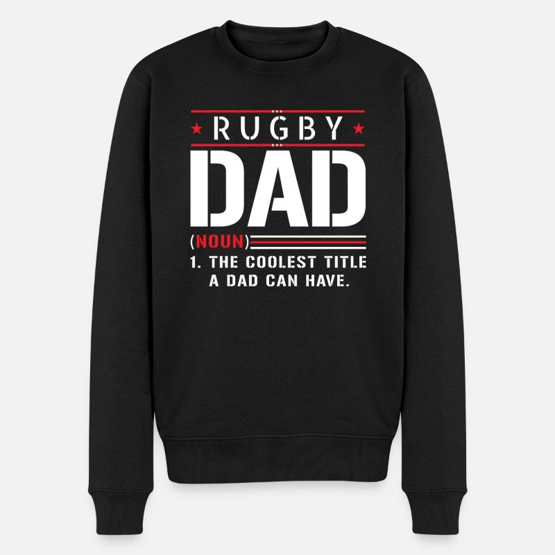 Rugby Papa Père Dire - Pull Premium bio Homme - noir