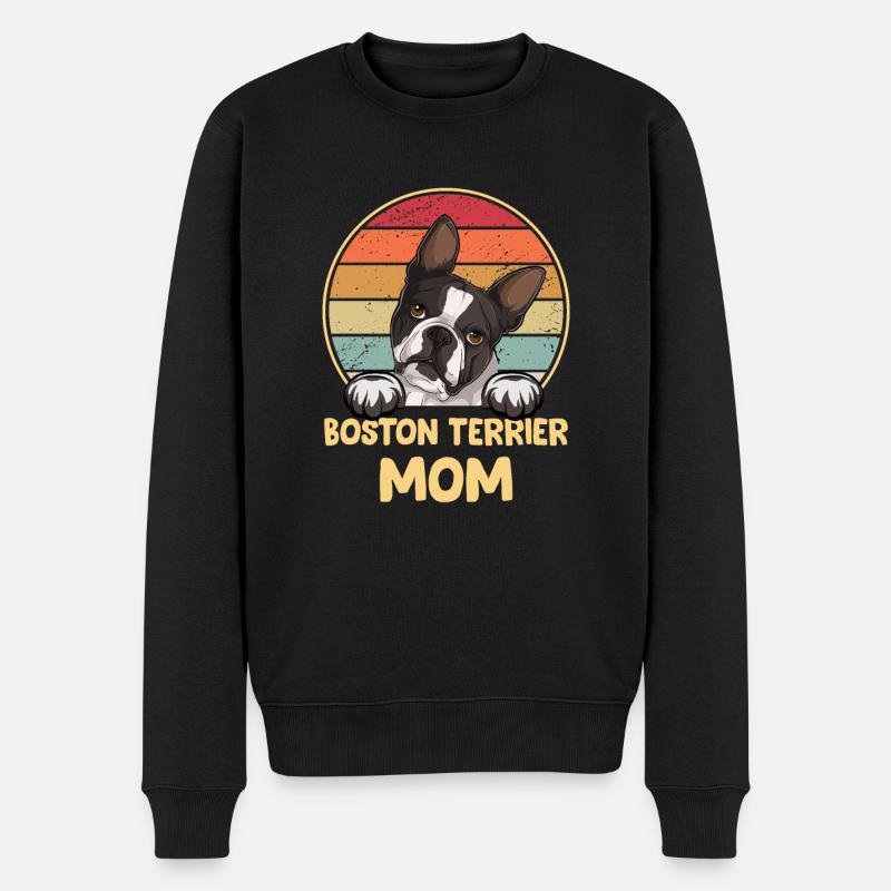 Boston Terrier Chiens cadeaux - Pull Premium bio Homme - noir