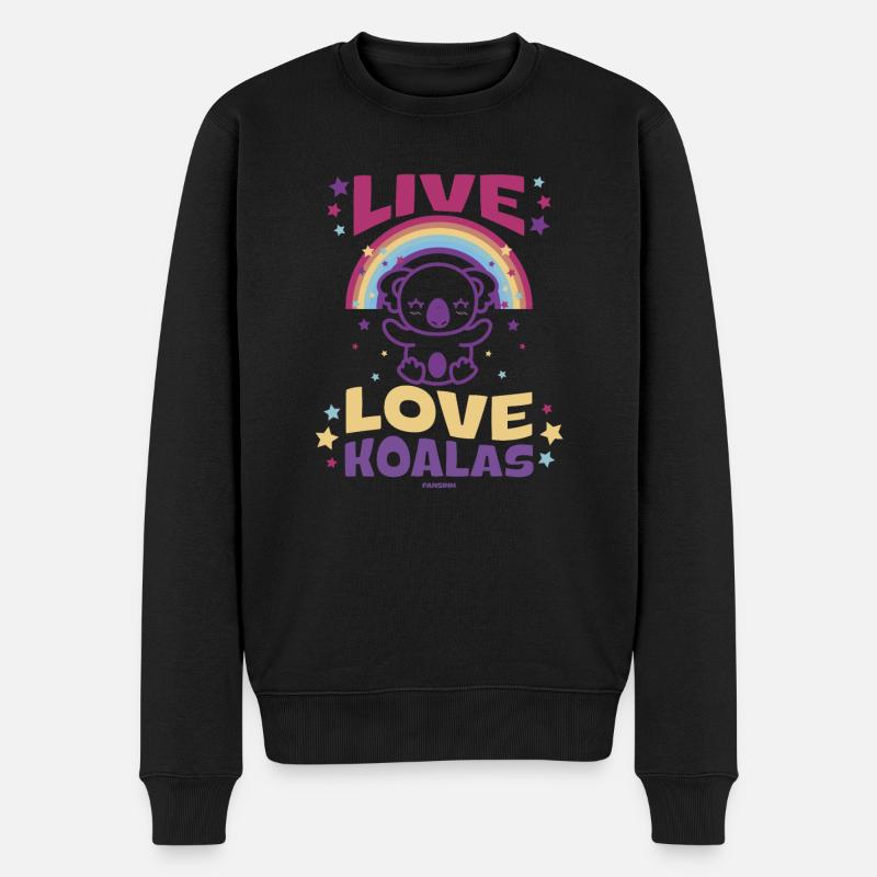Vivre l’amour des koalas - Pull Premium bio Homme - noir