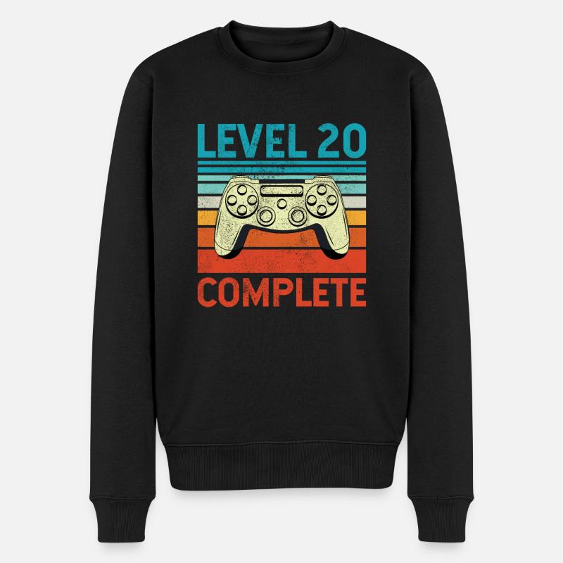 Level 20 Complete - Männer Premium Bio Pullover - Schwarz