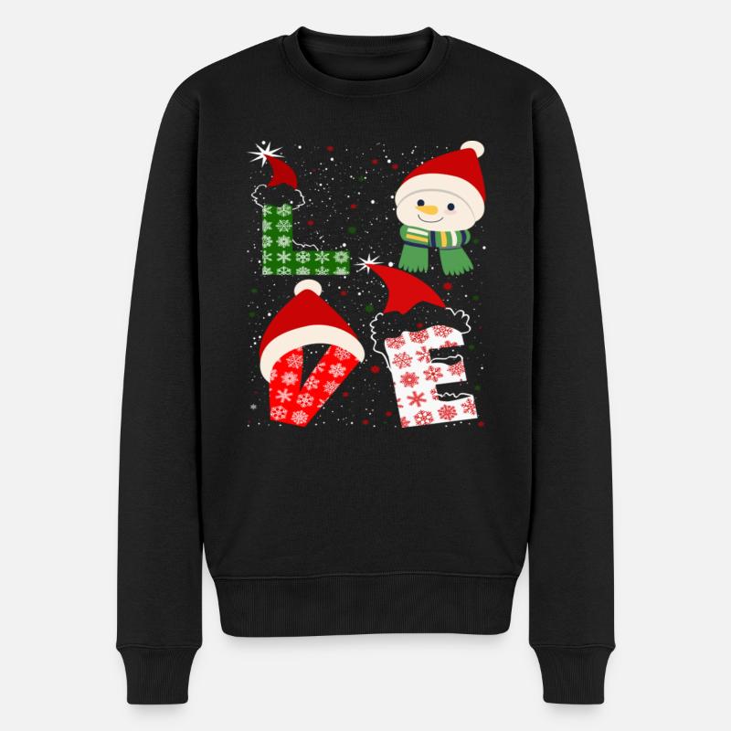Drôle d’amour de Noël - Pull Premium bio Homme - noir