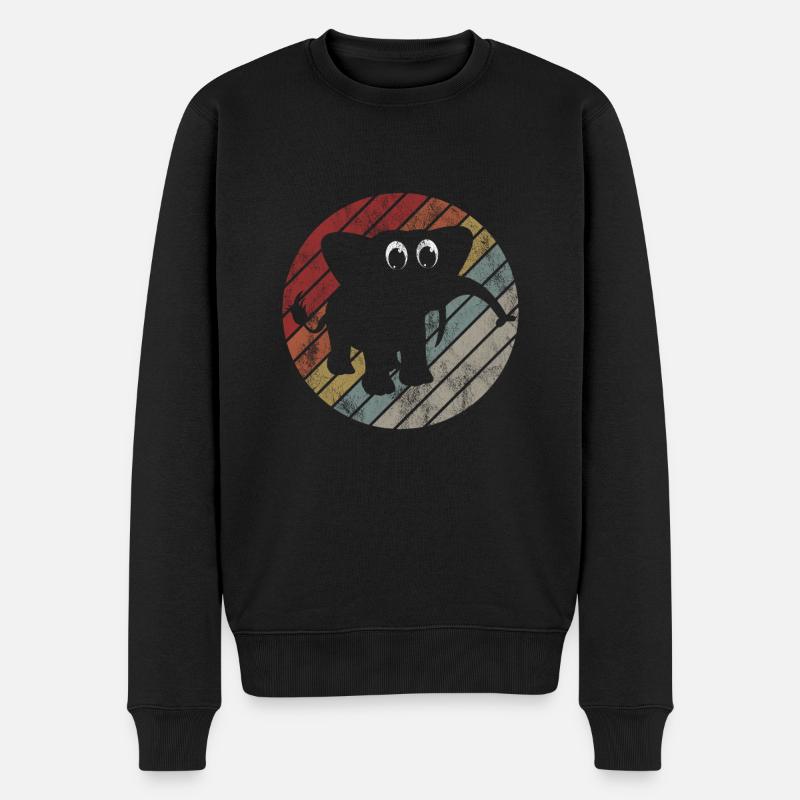 Eléphant éléphant pour enfants - Pull Premium bio Homme - noir