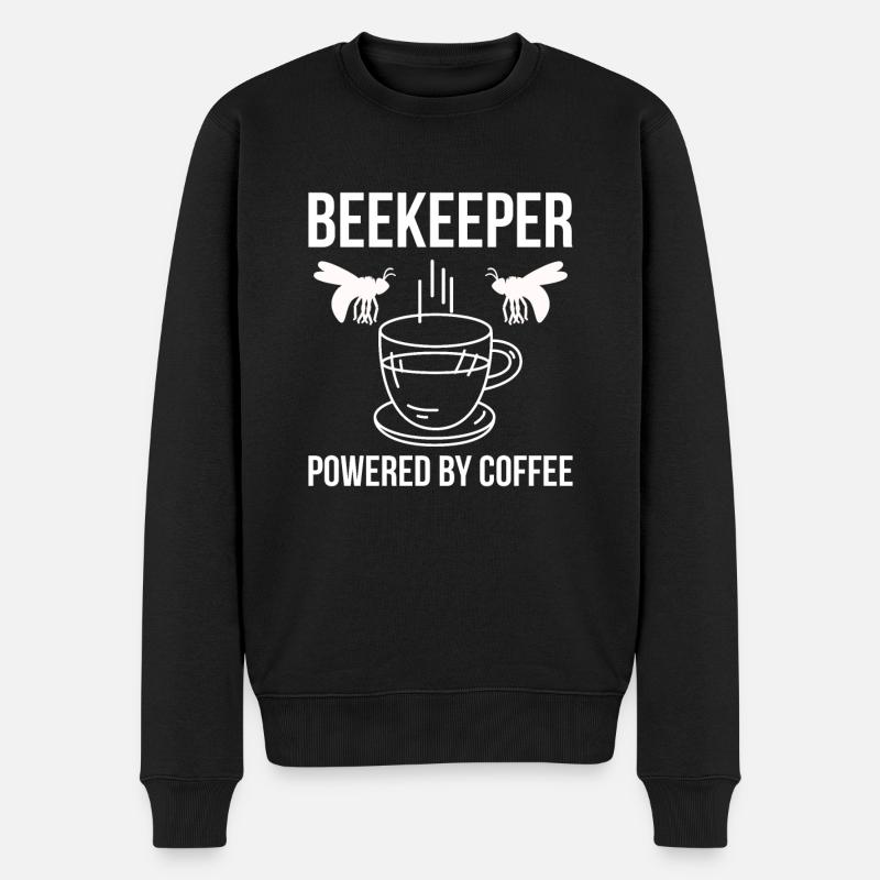 Beekeeper Powered By Coffee - Men's Premium Organic Jumper - black