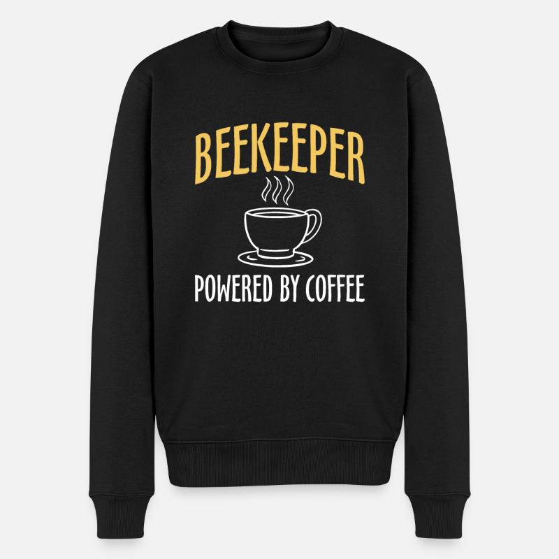 Beekeeper Powered By Coffee - Men's Premium Organic Jumper - black