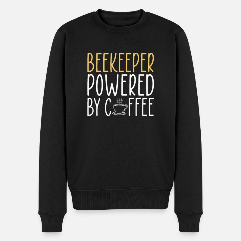 Beekeeper Powered By Coffee - Männer Premium Bio Pullover - Schwarz