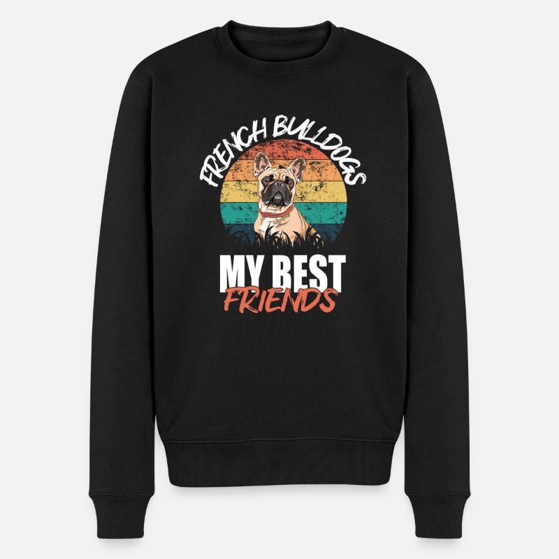 Français Bulldog - Pull Premium bio Homme - noir