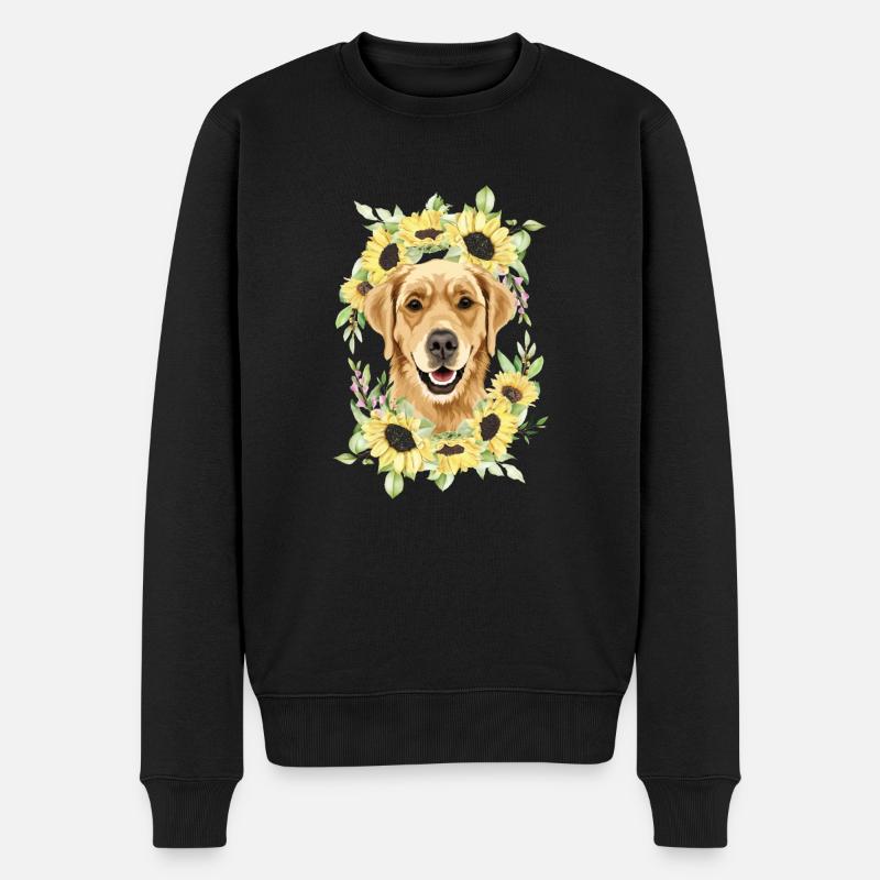 Golden Retrievers - Pull Premium bio Homme - noir