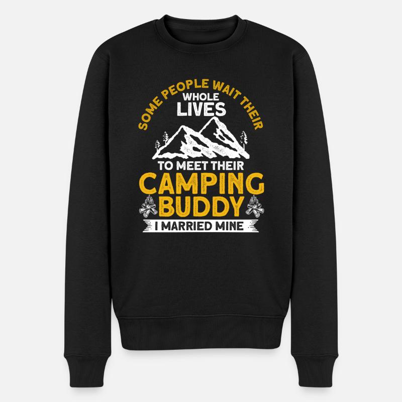 Cool Camping Buddies Gift Camping Buddy - Männer Premium Bio Pullover - Schwarz