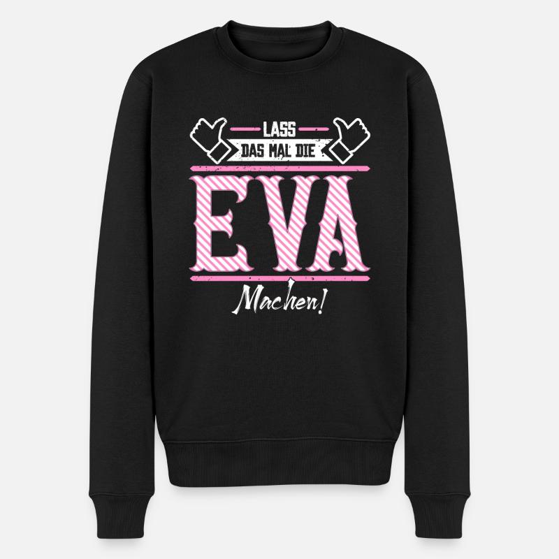 Eva Geschenkidee Geschenk Geburtstag - Männer Premium Bio Pullover - Schwarz